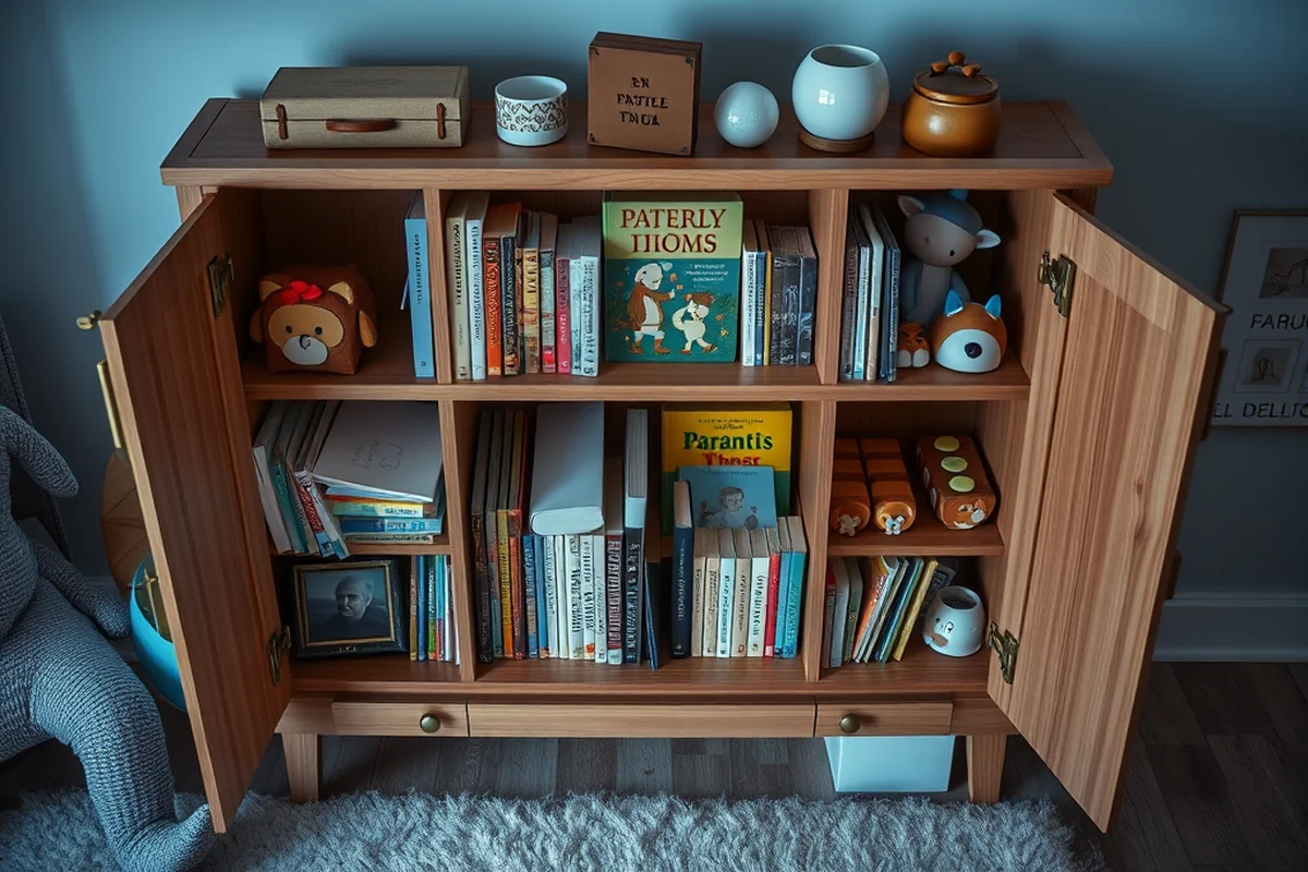 toddler bookshelf with doors — Toddler Bookshelf With Doors (the finished result)